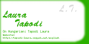 laura tapodi business card